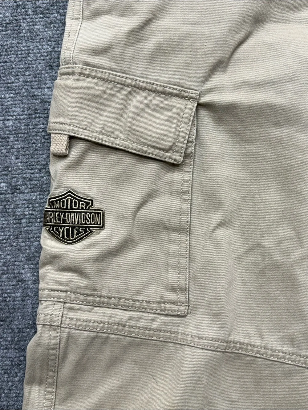 Harley Davidson Cargo Khaki Men’s Pants Motorcycle Size 33x32